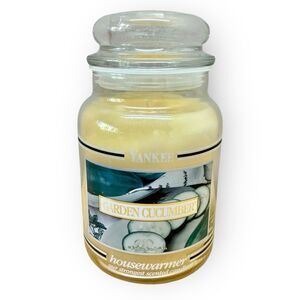 Yankee Candle Discontinued Garden Cucumber Scent 22oz Large 110-150 Burn Time
